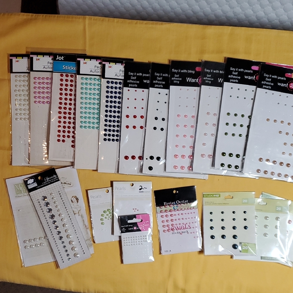 Huge Assorted Decorative Adhesive Pearls!  Lot #116